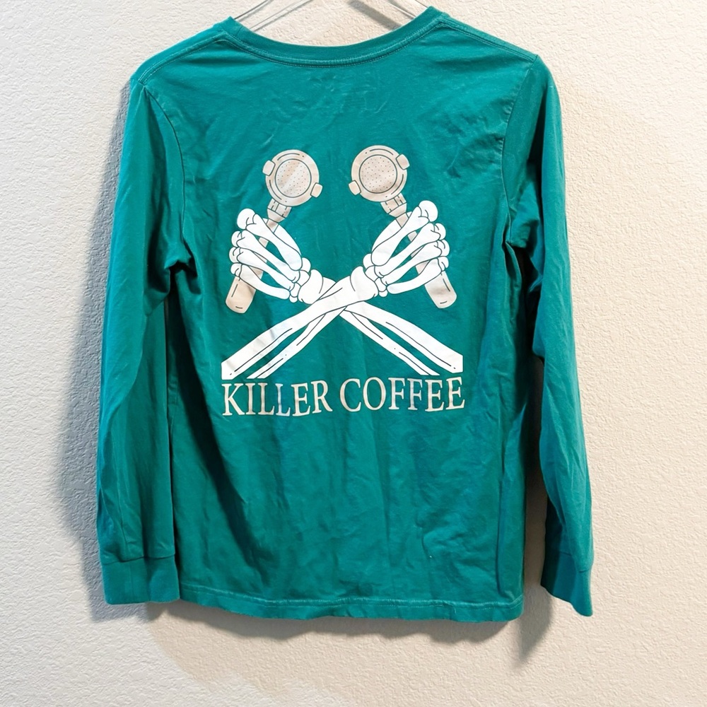 Dutch Bros “Killer Coffee” With Coffee Pucks Skeleton Graphic Tee